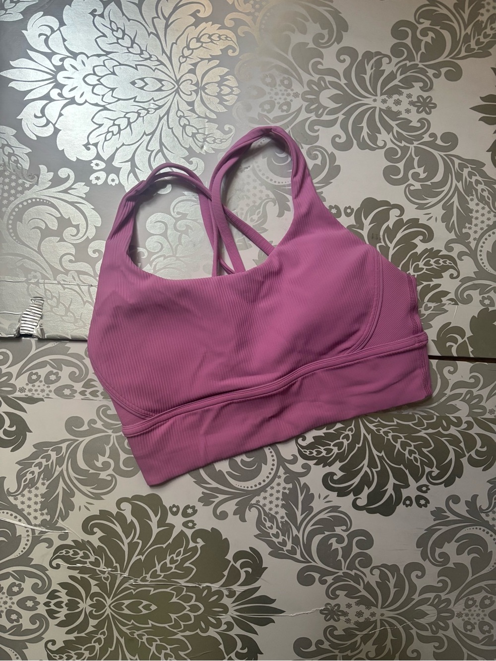 Lululemon Women's Ribbed Sports Bra - Pink